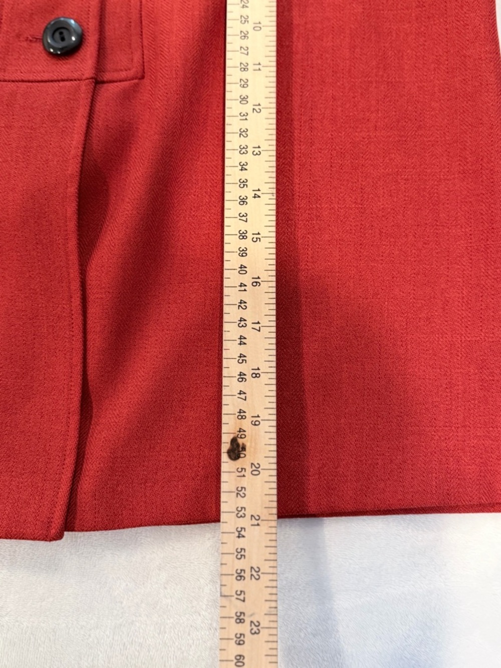 Perceptions NY Red Textured Jacket Cropped Button Front Blazer Size 12 - Picture 9 of 10